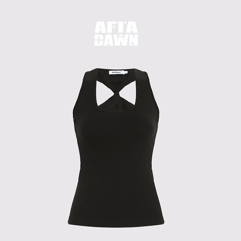 AFTADAWN_Asymmetric_Twist_Knot_Backless_U_Neck_Women&