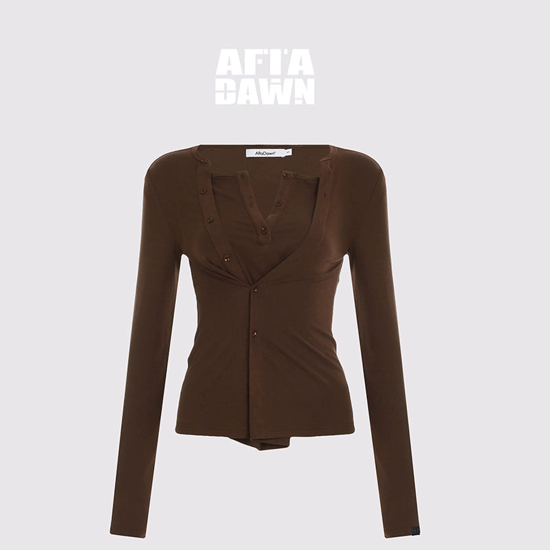 AFTADAWN_Asymmetrical_Placket_Layered_Lyocell_Top_MISSTT