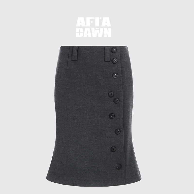 AFTADAWN_Asymmetrical_Twill_Side_Button_High_Waist_Women&