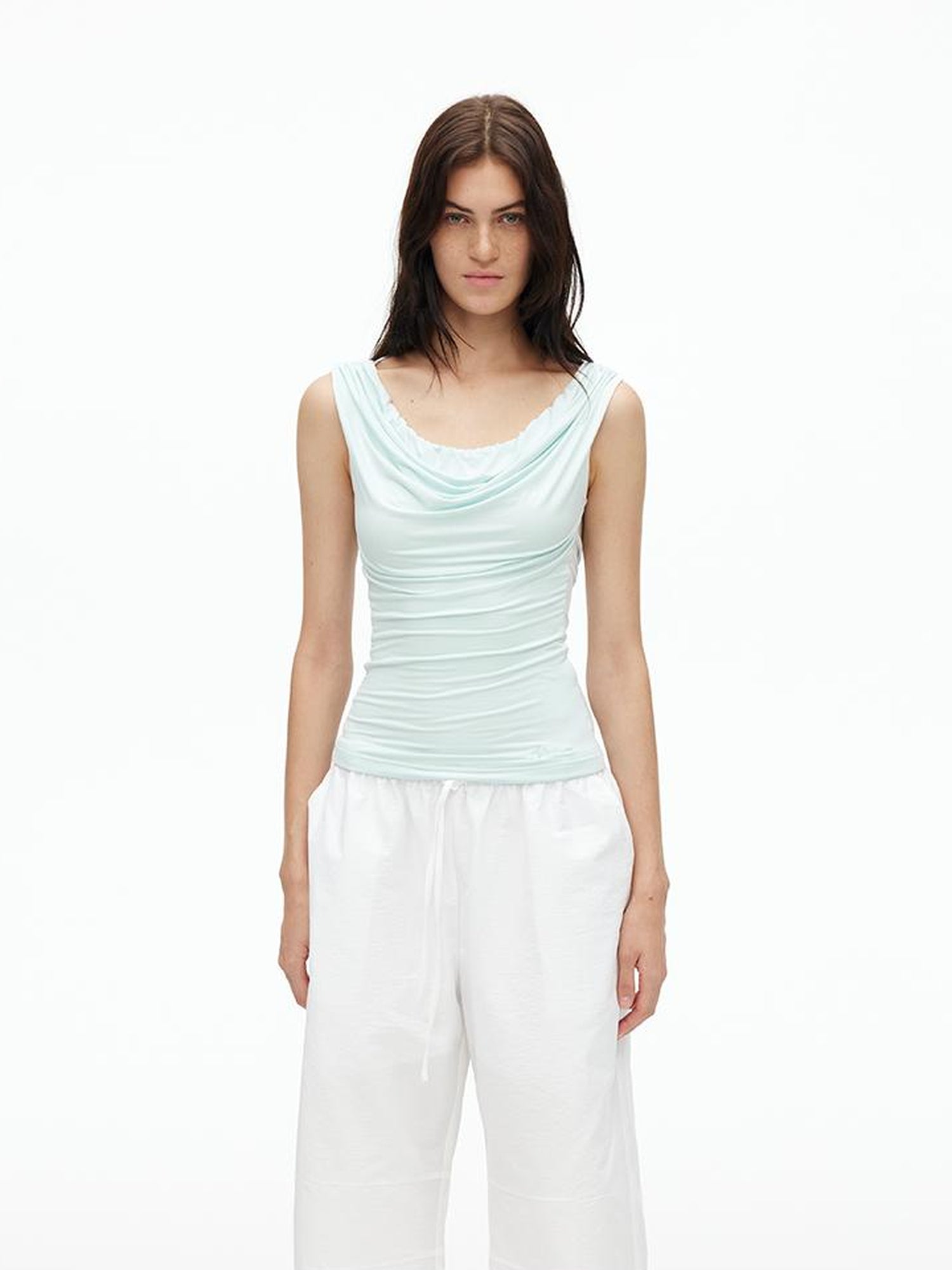 Backless Draped Sling Chain Detail Camisole