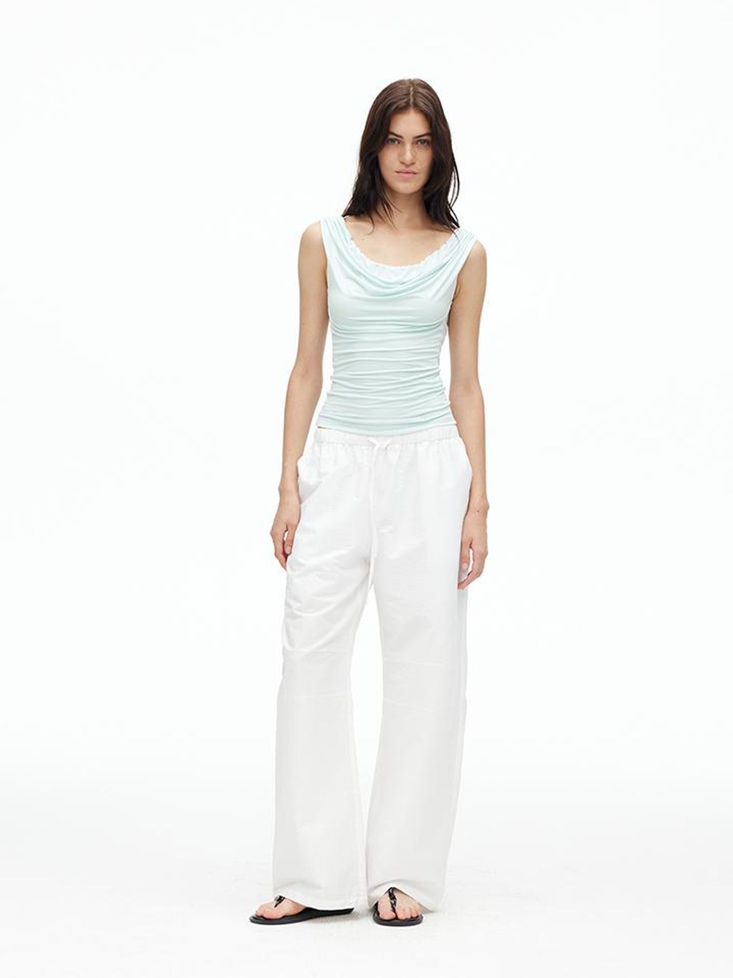Backless Draped Sling Chain Detail Camisole