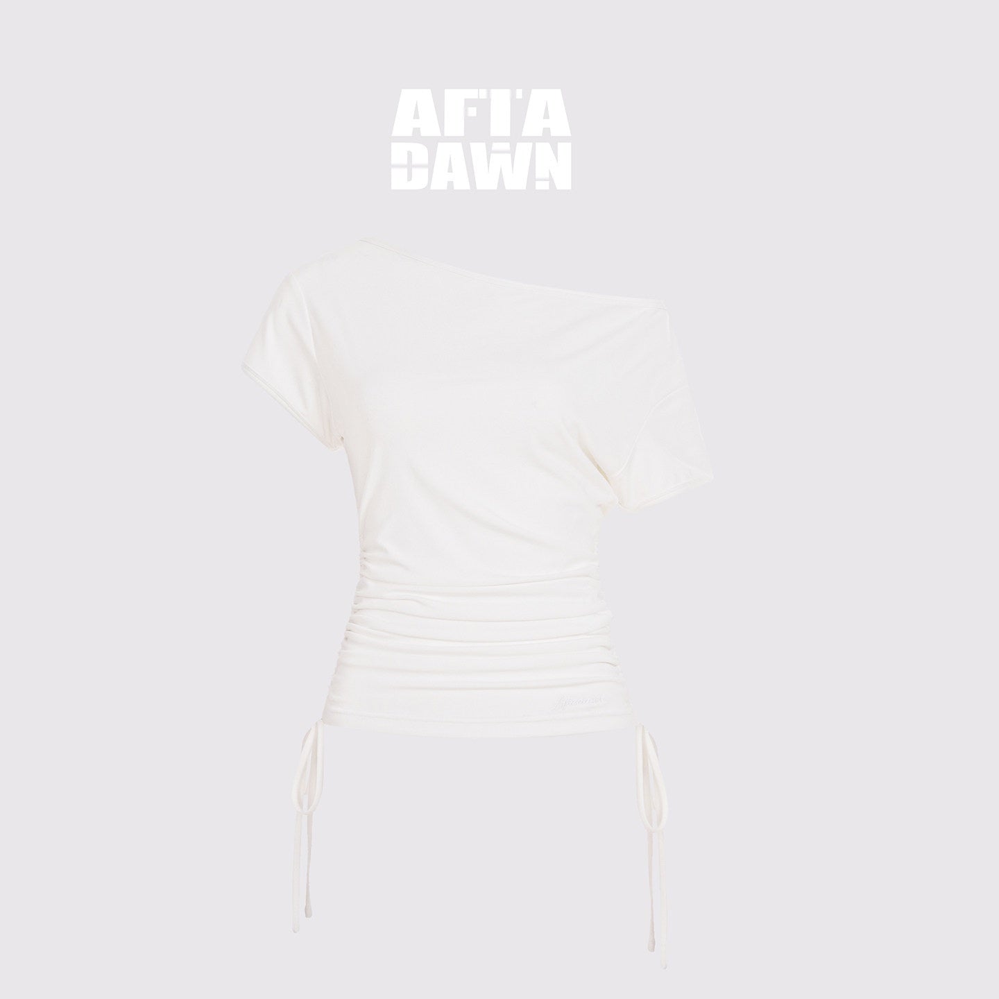AFTADAWN_Black_Drawstring_Asymmetrical_Slim_Women&