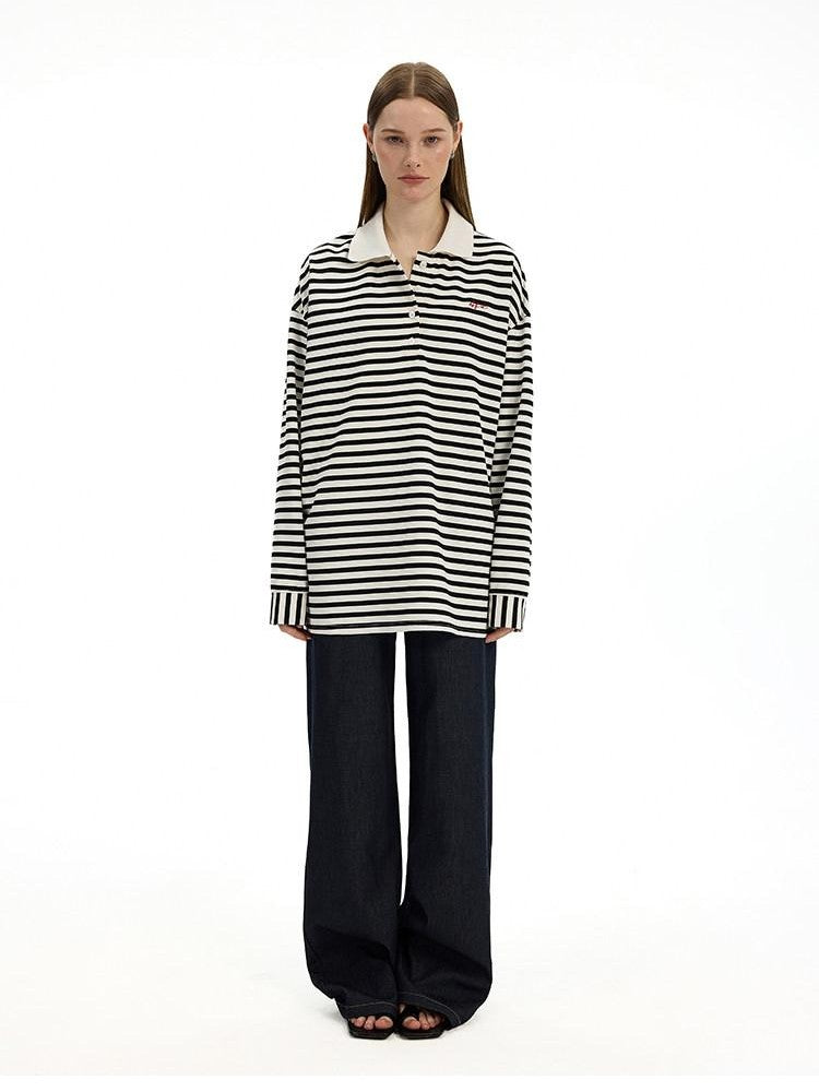 AFTADAWN Black White Striped Patchwork Women&