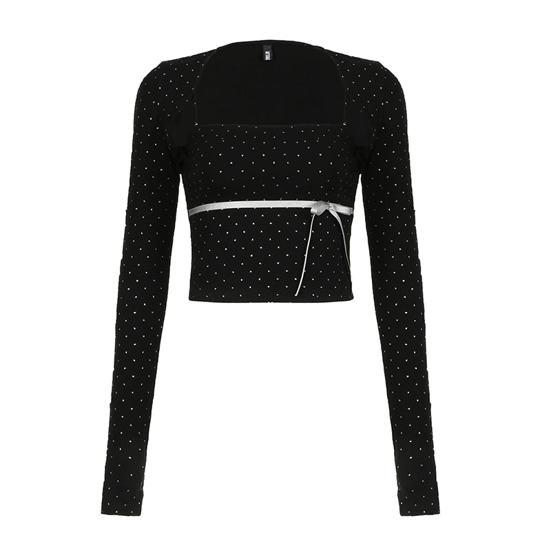 AFTADAWN_Butterfly_Bow_Dot_Patterned_Bustier_Top_With_Long_Sleeve_Overlay_MISSTT