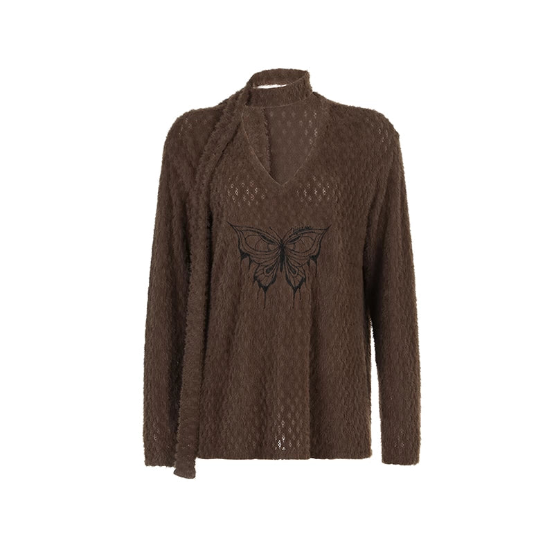AFTADAWN_Butterfly_Embroidered_V-Neck_Sweater_MISSTT