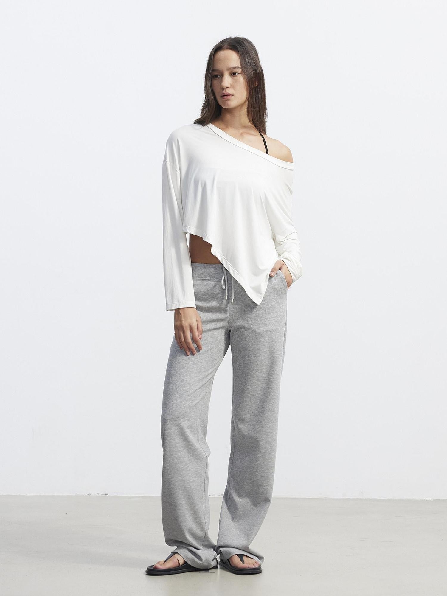 AFTADAWN Cloudlike Drawstring Elastic Waist Invisible Pockets Women&