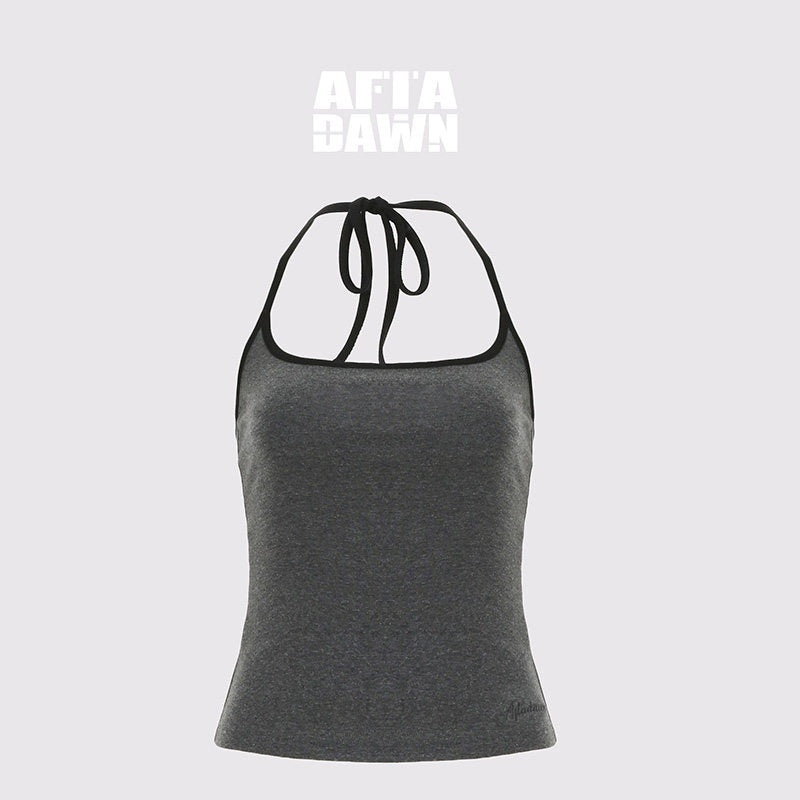 AFTADAWN_Colorblock_Backless_Halter_Tie_Slim_Women&