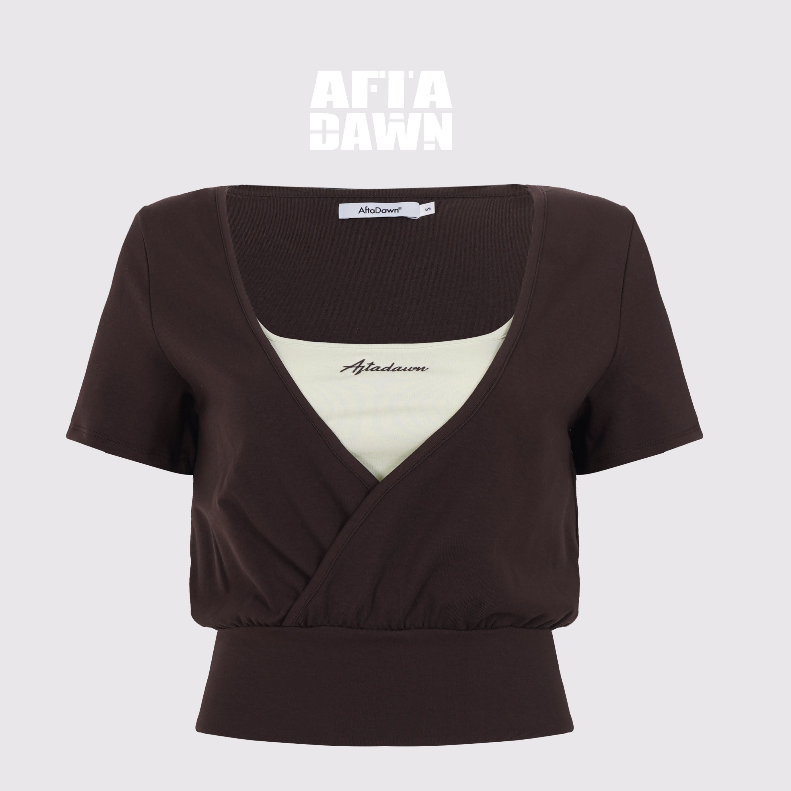 AFTADAWN_Colorblock_Crossover_Deep_V_Embroidered_Women&