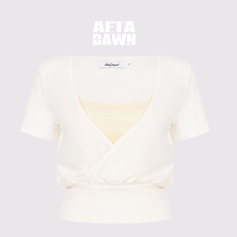 AFTADAWN_Colorblock_Crossover_Deep_V_Embroidered_Women&