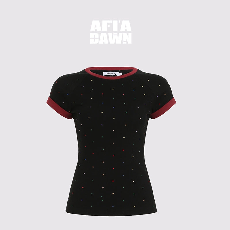 AFTADAWN_Colorblock_Ribbed_Cotton_Stretch_Glitter_Short_Sleeve_Top_MISSTT