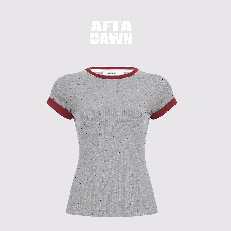 AFTADAWN_Colorblock_Ribbed_Cotton_Stretch_Glitter_Short_Sleeve_Top_MISSTT