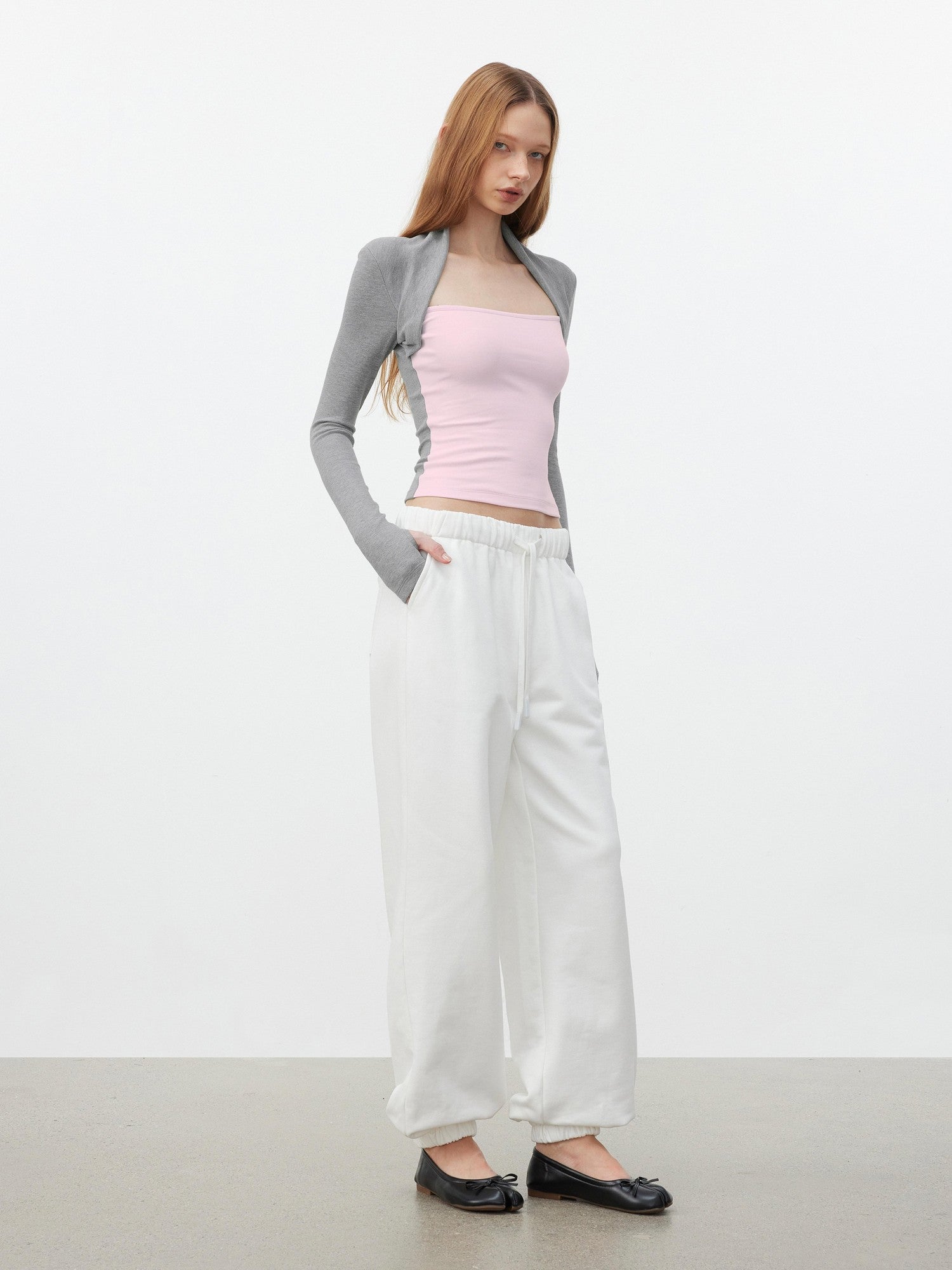 AFTADAWN Colorblock Spliced Square Neck Women&