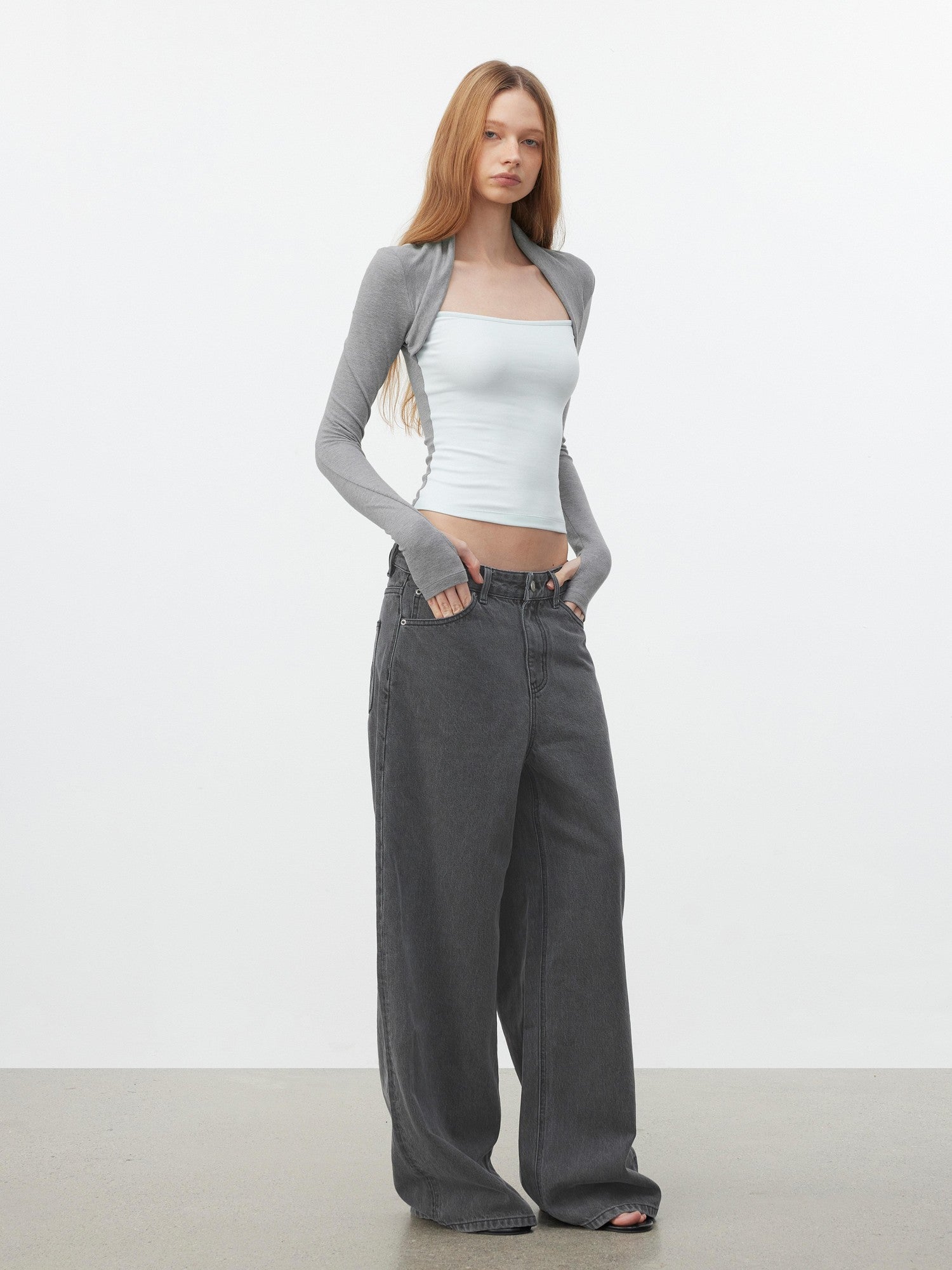 AFTADAWN Colorblock Spliced Square Neck Women&