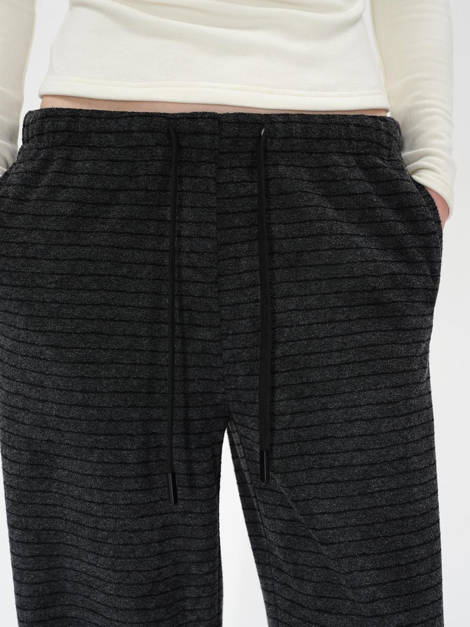 Colorblock Striped Wide Leg Trousers