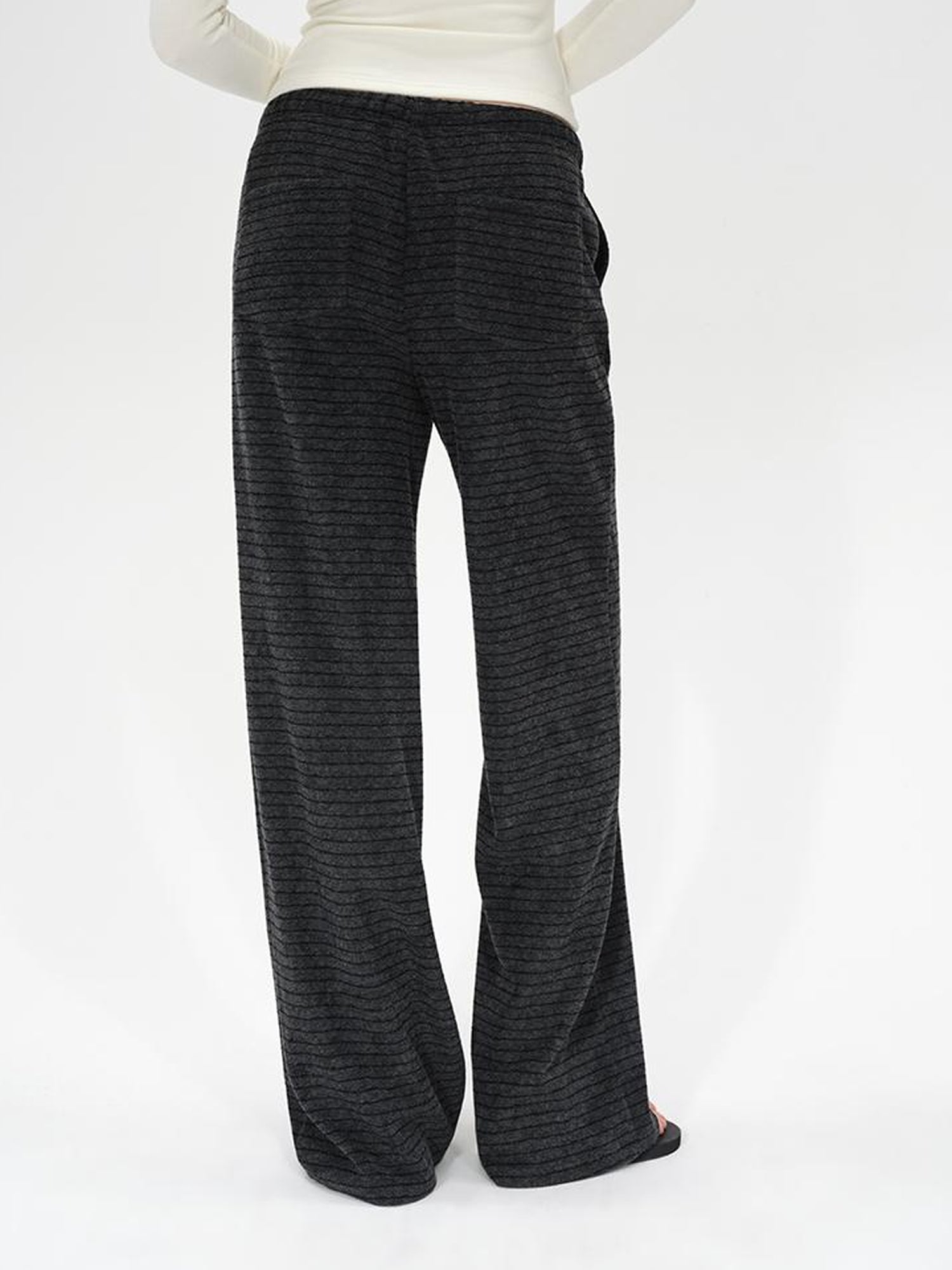 Colorblock Striped Wide Leg Trousers