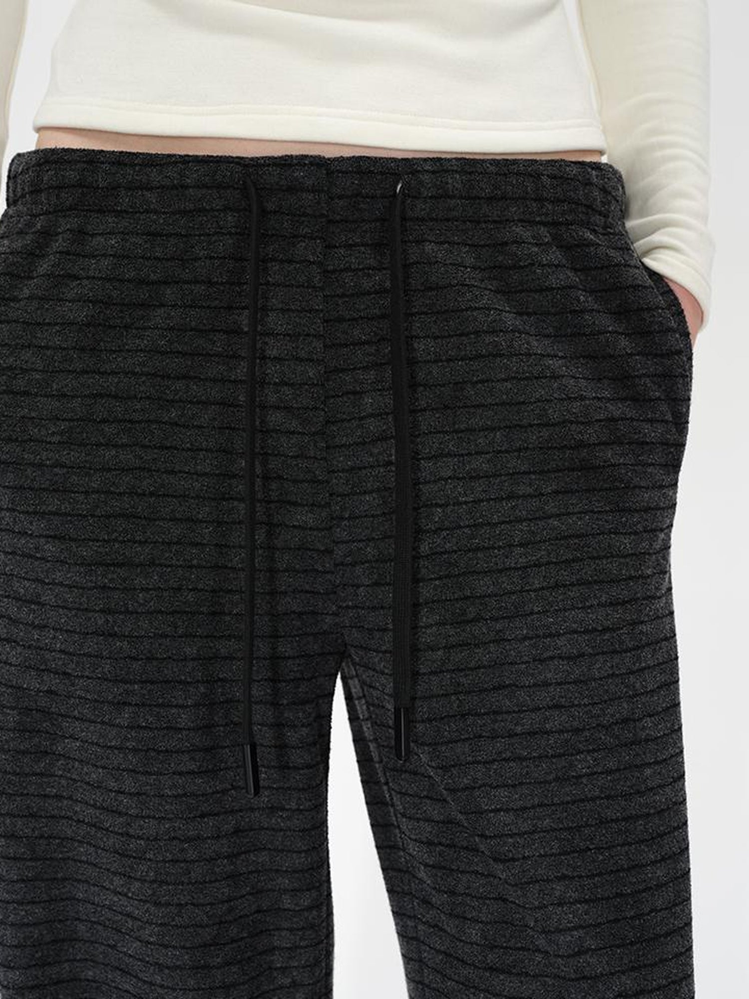 Colorblock Striped Wide Leg Trousers