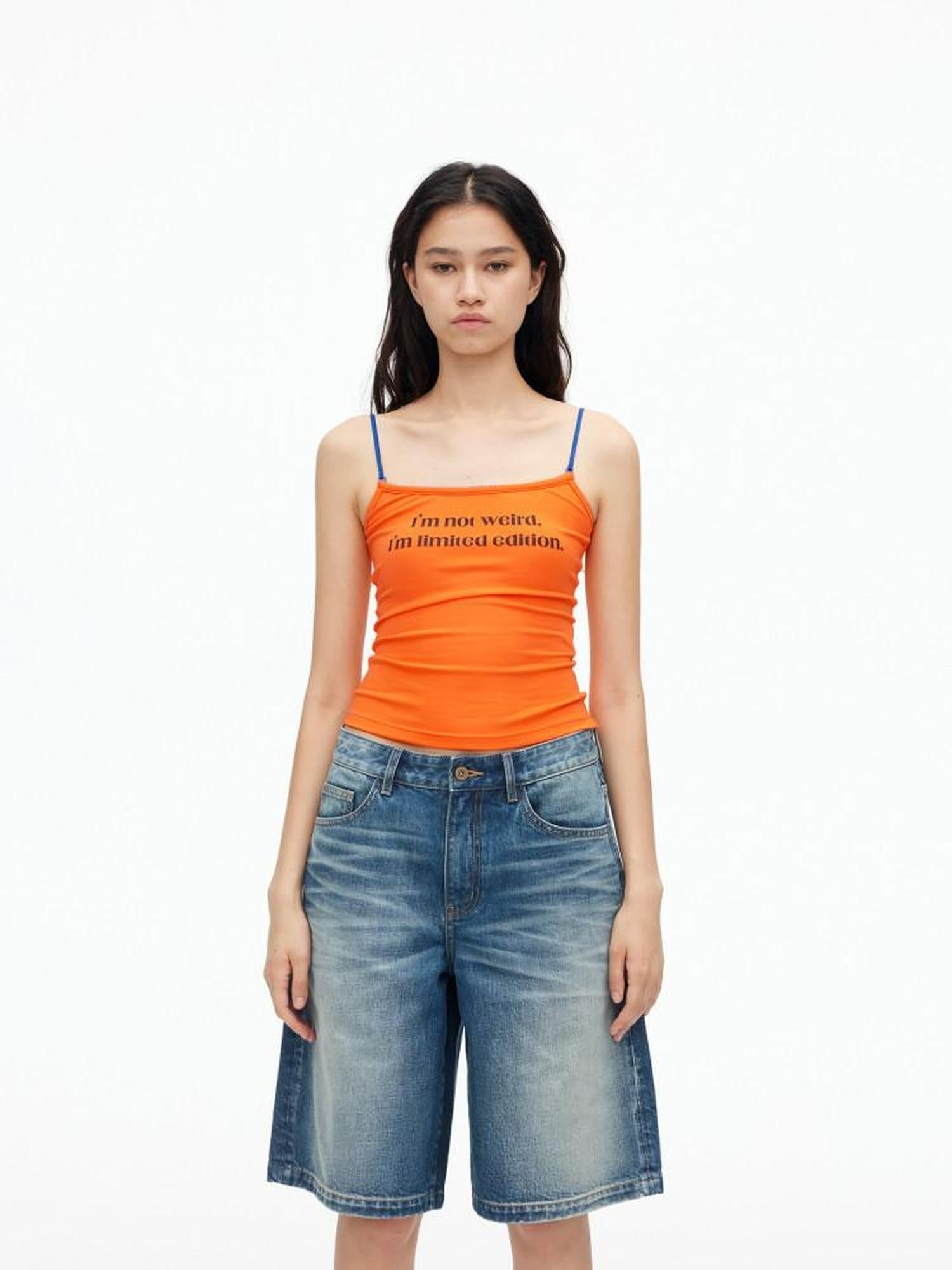 AFTADAWN Contrast Lace Letter Print Halter Slim Elastic Women&