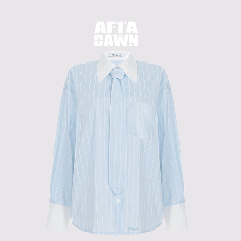 AFTADAWN_Cotton_Blend_Striped_Oversized_Shirt_with_Detachable_Tie_MISSTT