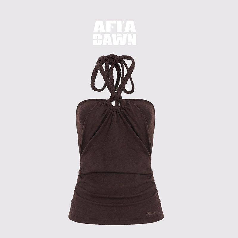 AFTADAWN_Cropped_Fitted_Braided_Rope_Tie_Open_Back_Women&