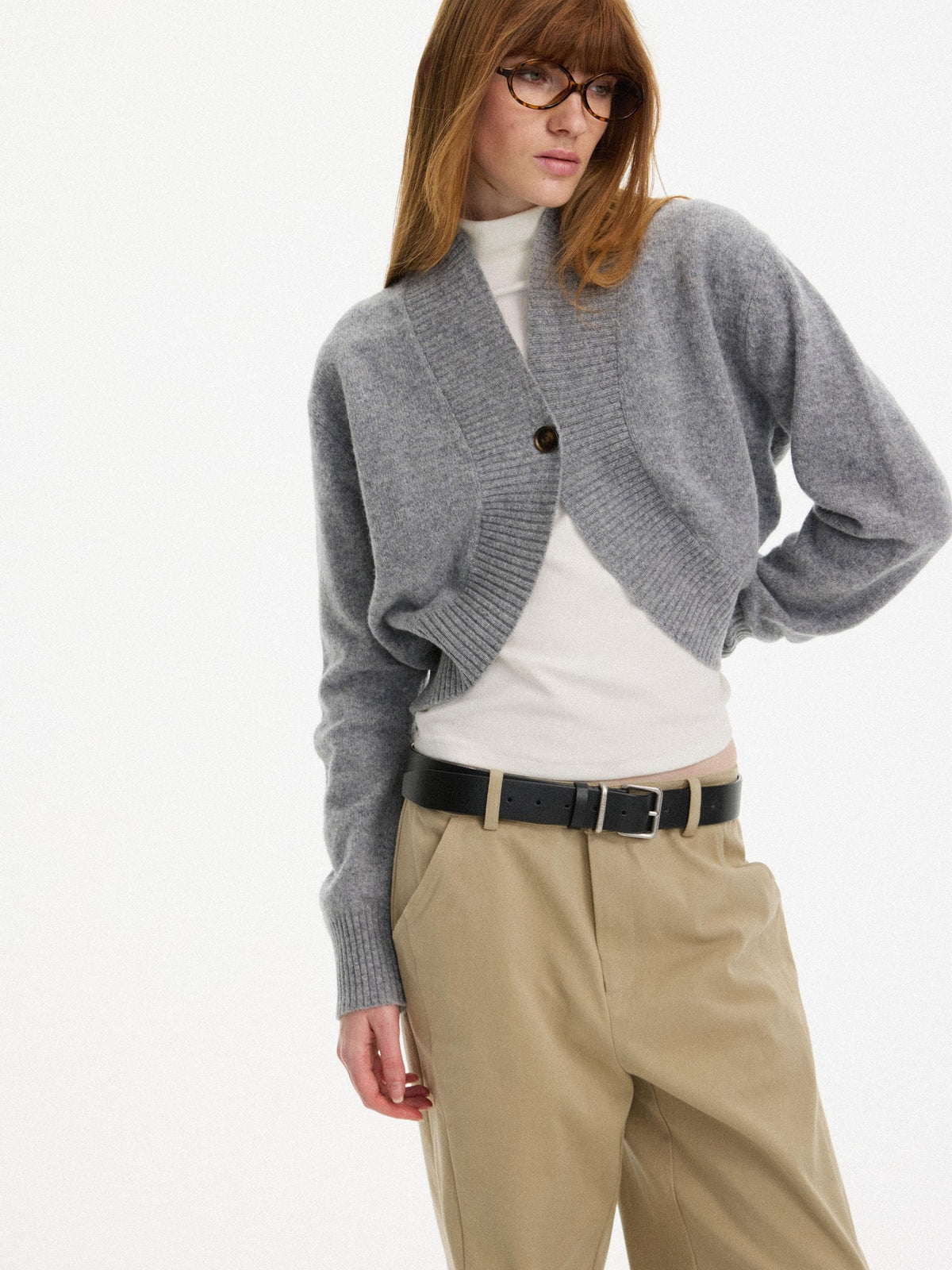 AFTADAWN Cross Button Cocoon Women&