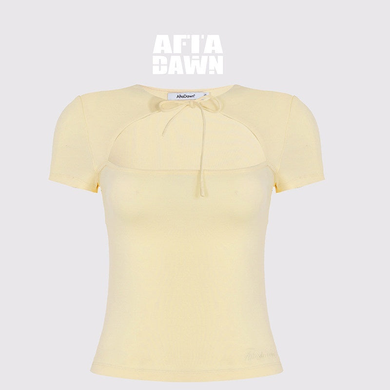 AFTADAWN_Cutout_Tie_Waist_Slim_Women&