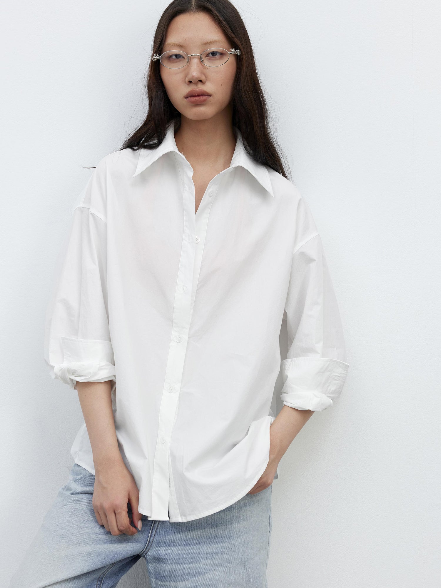 AFTADAWN Deconstructed Multi Way Side Button Shirt