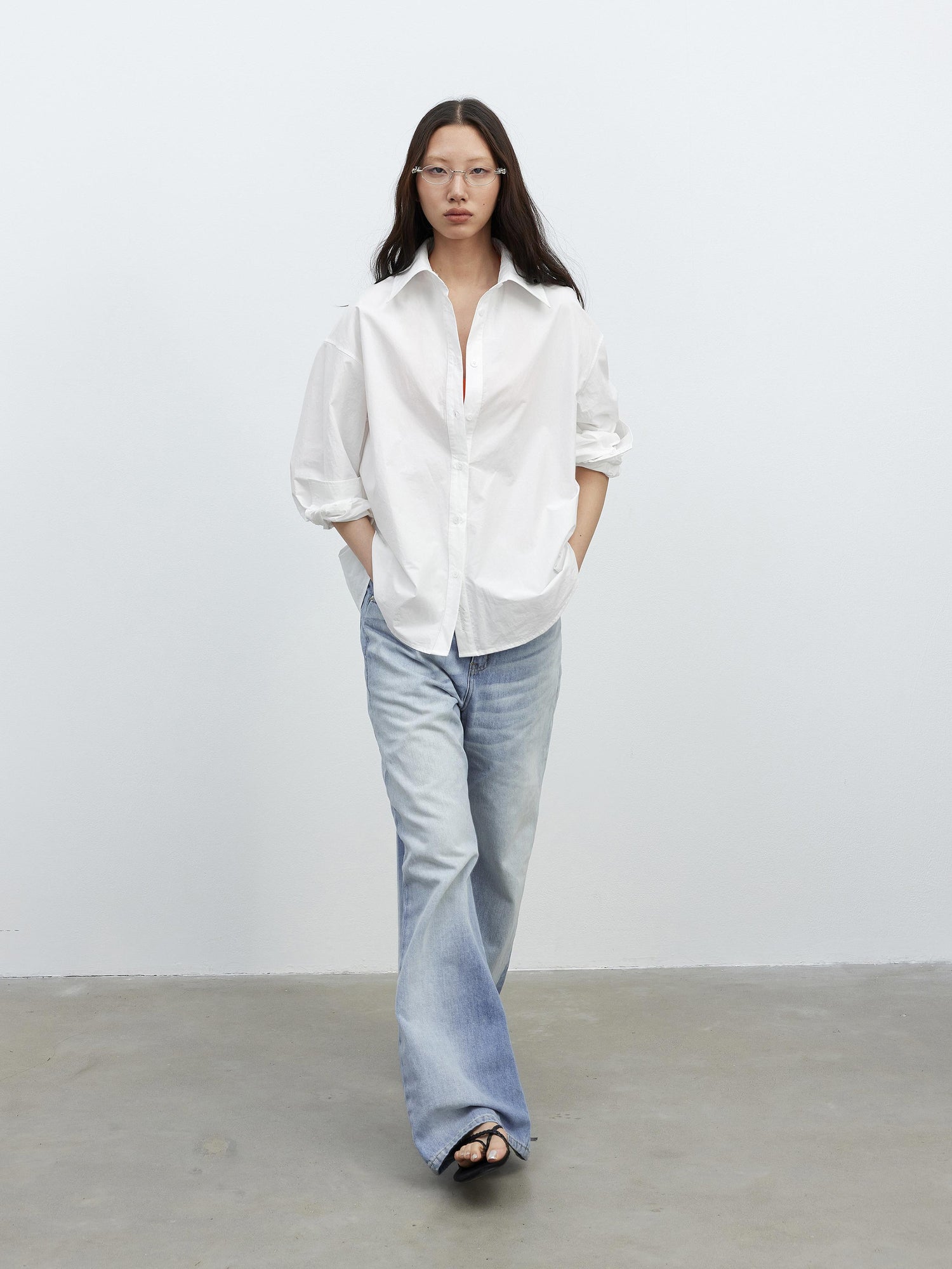 AFTADAWN Deconstructed Multi Way Side Button Shirt