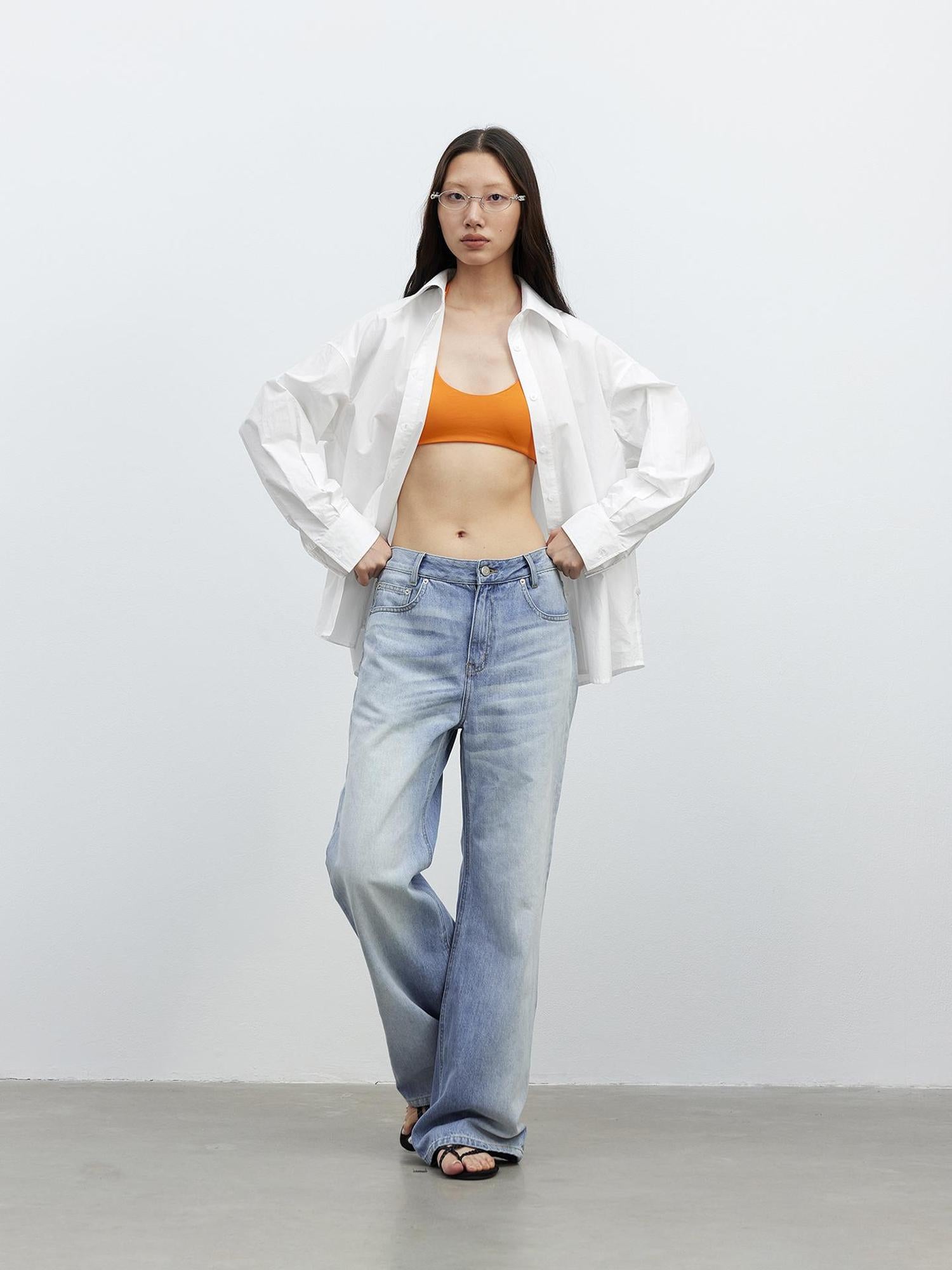 AFTADAWN Deconstructed Multi Way Side Button Shirt