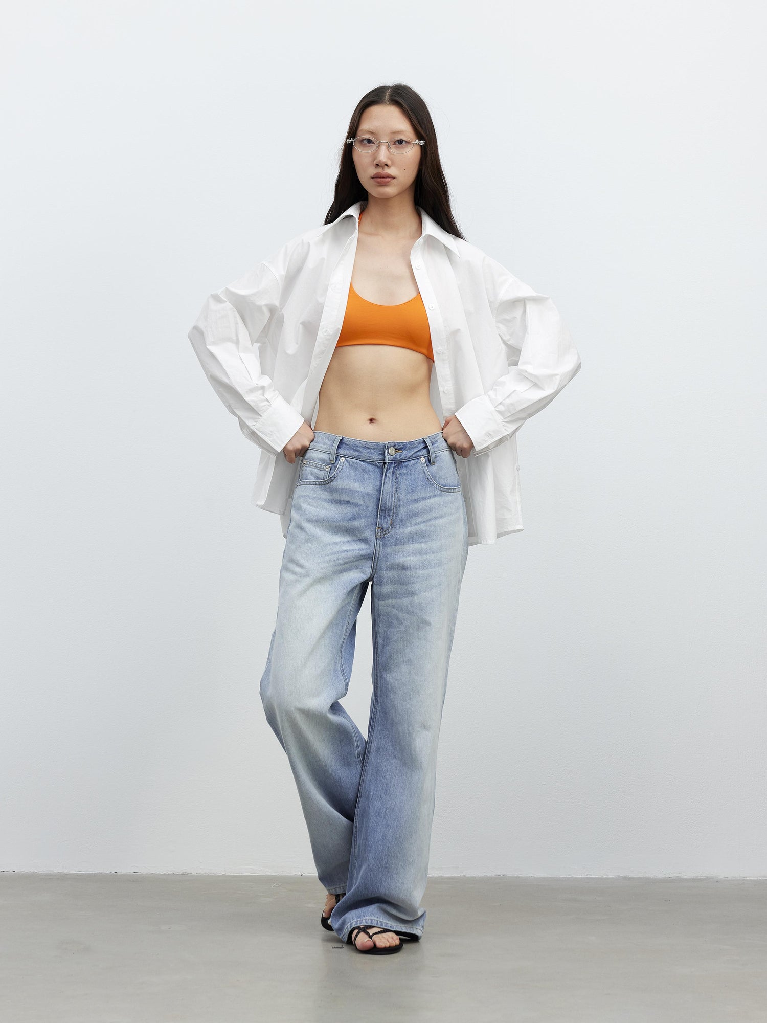 AFTADAWN Deconstructed Multi Way Side Button Shirt