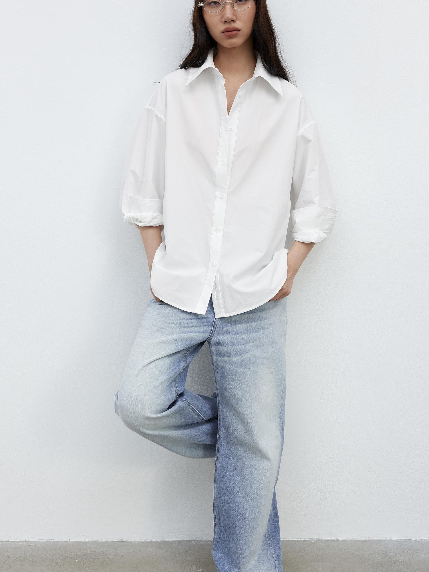 AFTADAWN Deconstructed Multi Way Side Button Shirt