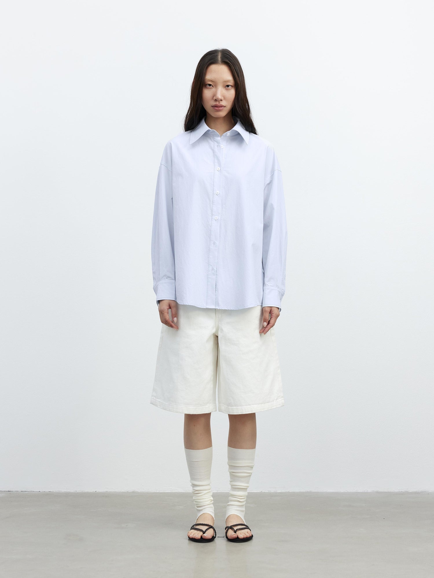 AFTADAWN Deconstructed Multi Way Side Button Shirt