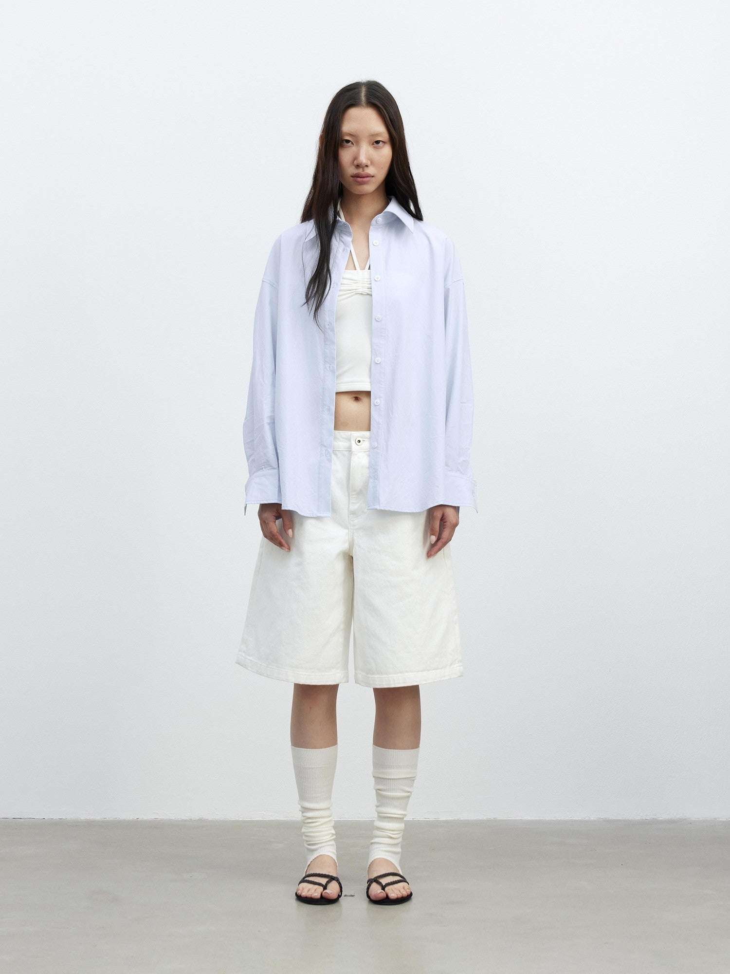 AFTADAWN Deconstructed Polo Collar Side Buckle Multiway Women&