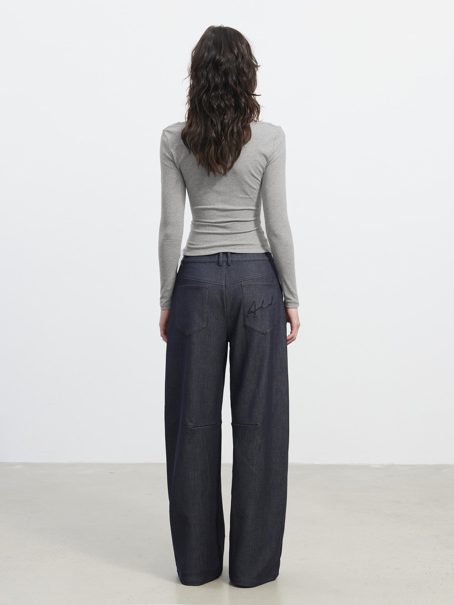 AFTADAWN Deep Blue Sculpted Panel Tailoring Women&