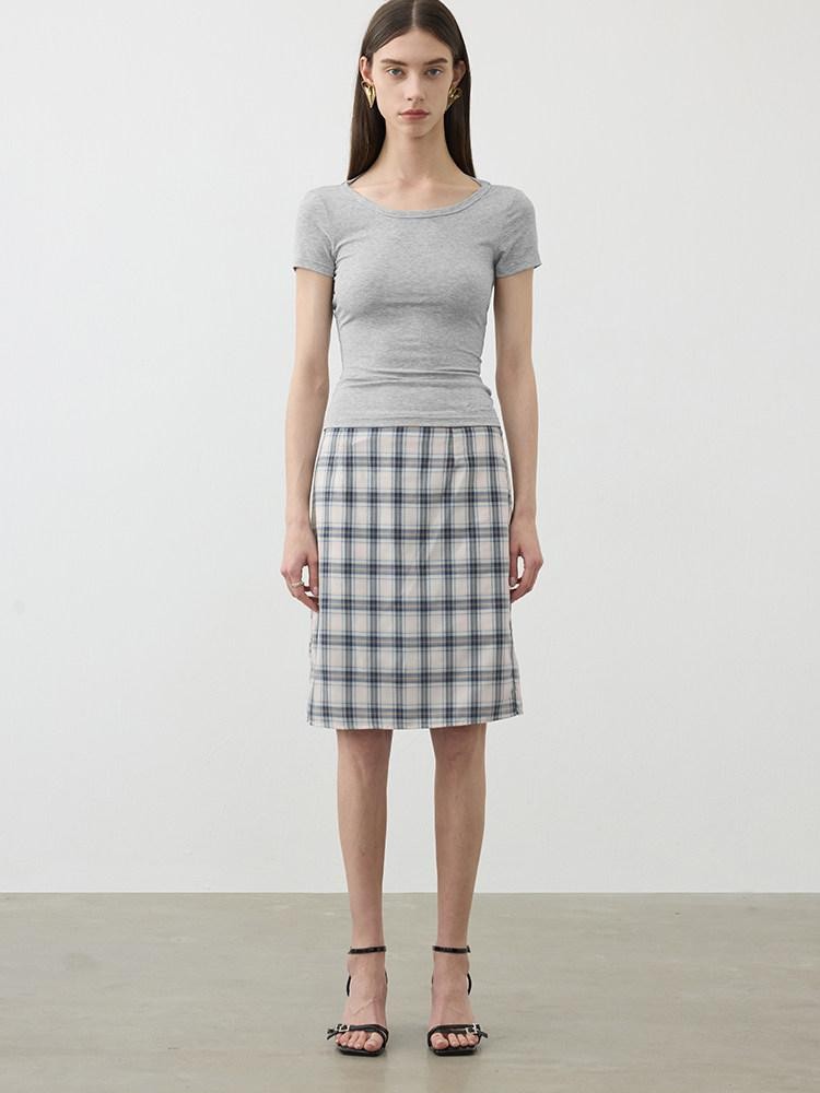 AFTADAWN Draped Pleated Patchwork Slim Fit Women&
