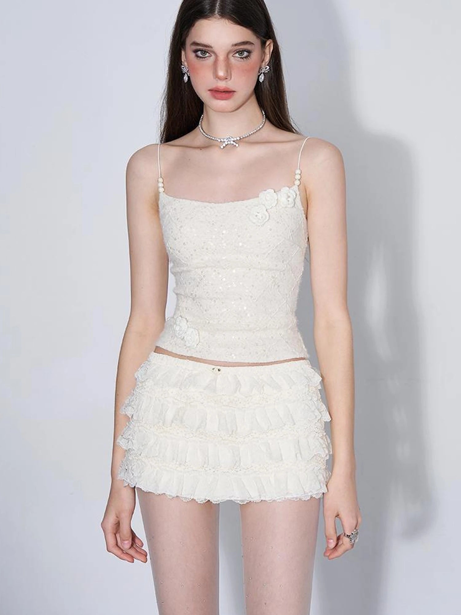 Eden Rose Lace Glitter Camisole