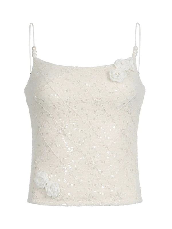 Eden Rose Lace Glitter Camisole