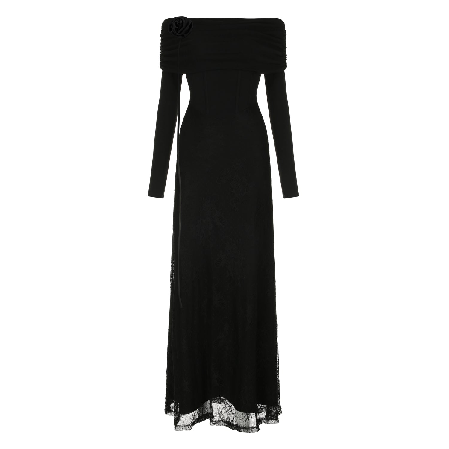 AFTADAWN_Elegant_Lace_Trimmed_Black_Maxi_Dress_With_Off_Shoulder_Neckline_MISSTT