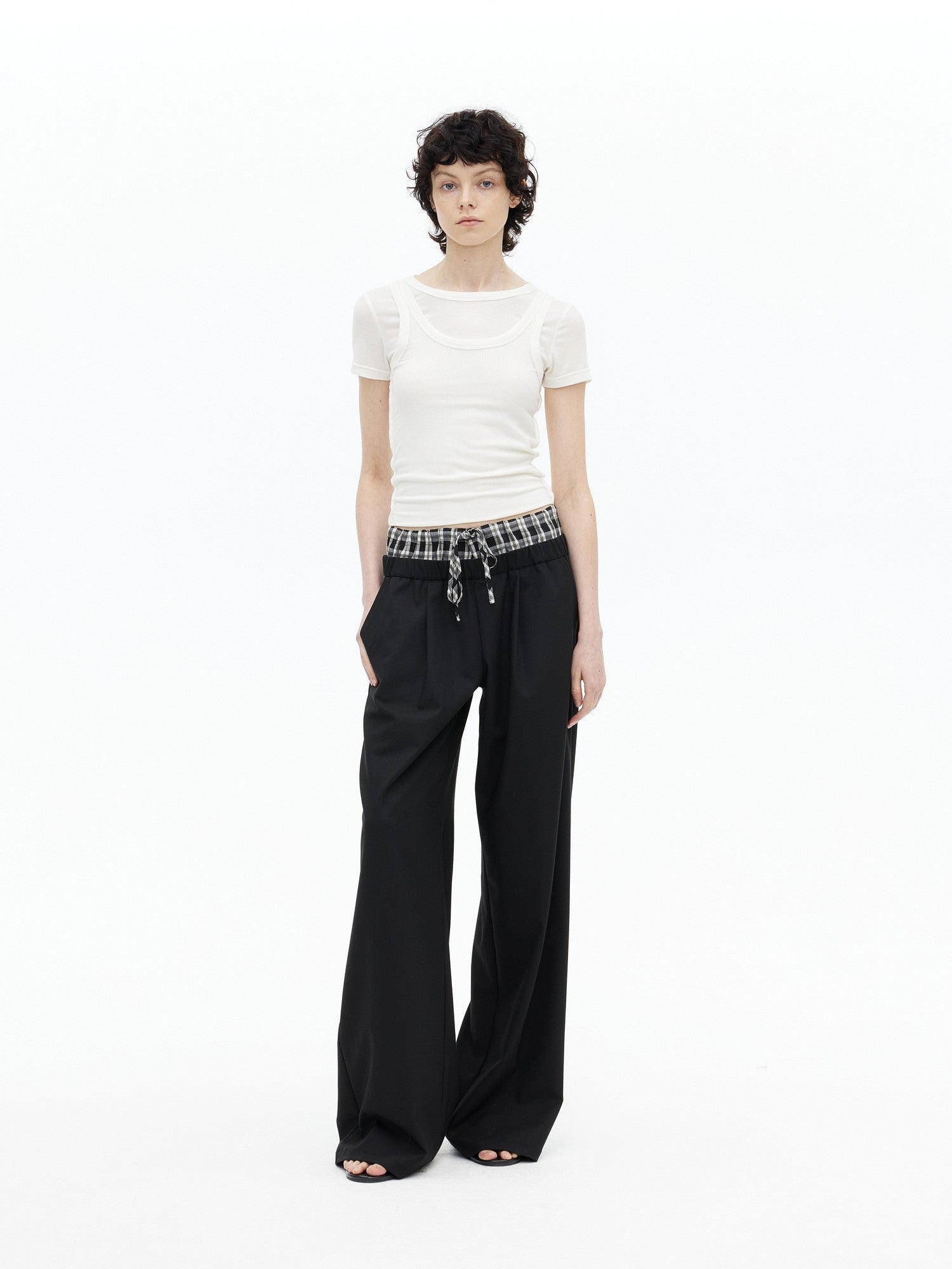 AFTADAWN Faux Layered Asymmetric Women&