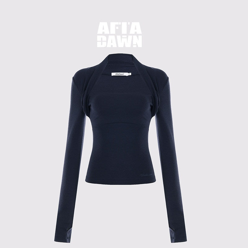 AFTADAWN_Faux_Layered_Slim_Square_Neck_Knit_Women&