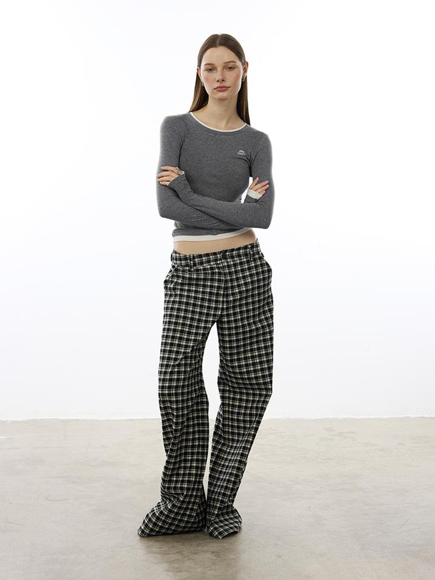 AFTADAWN Faux Two Tone Layered Tee With Tencel Merino Wool Blend