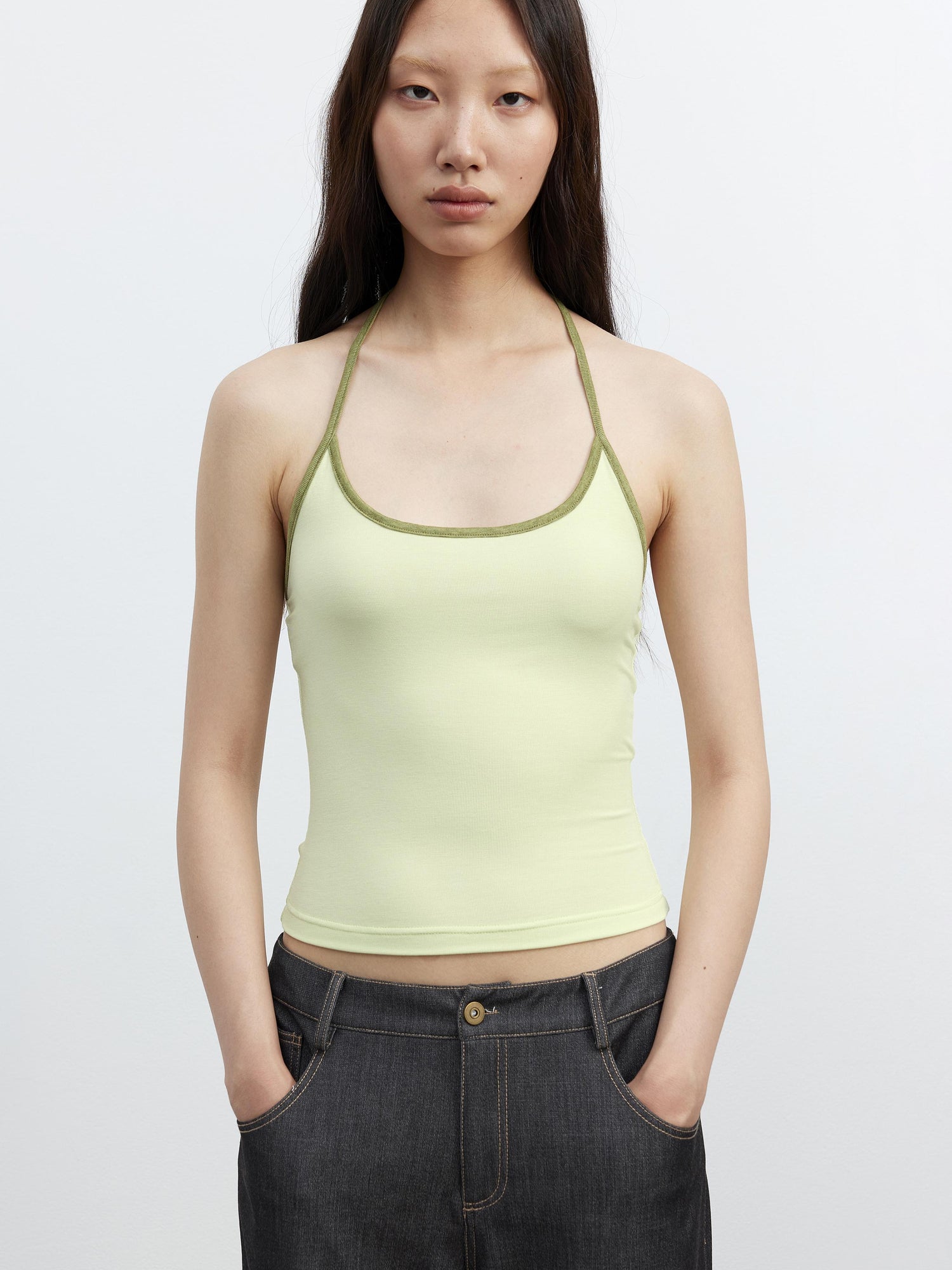 AFTADAWN Fine Merino Wool Layered Neckline Long Sleeve Blouse