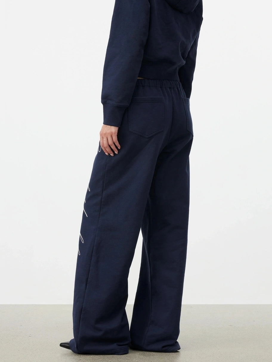 AFTADAWN Fitted Hoodie Relaxed Sweatpants Set Sport Suits