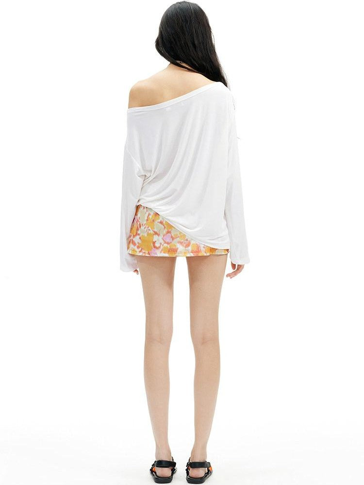 AFTADAWN Floral Off Shoulder Women&