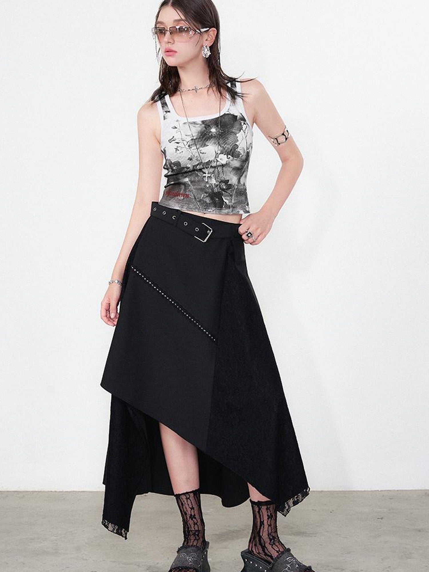 AFTADAWN Floral Time Garden Sleeveless Top