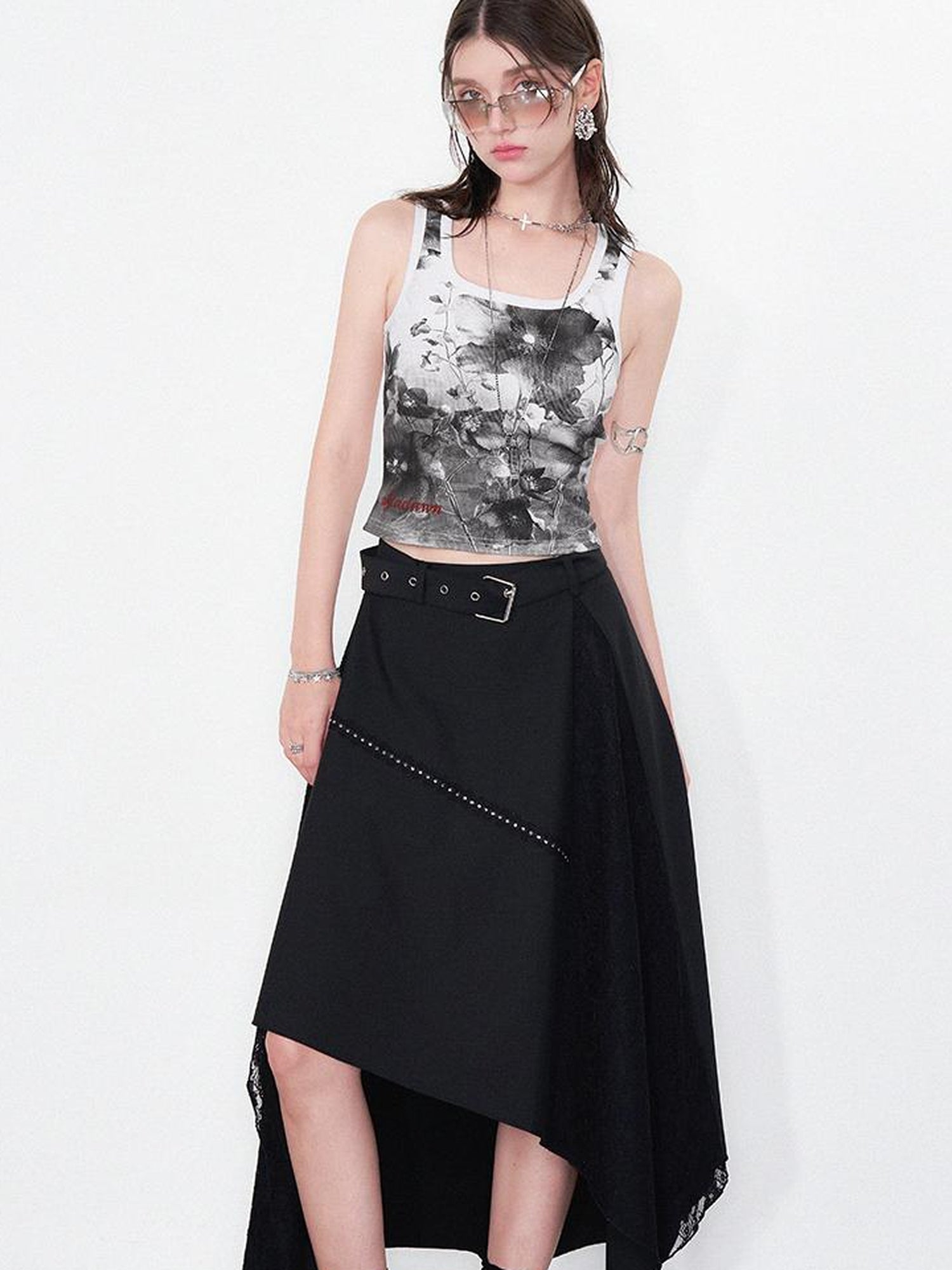 AFTADAWN Floral Time Garden Sleeveless Top