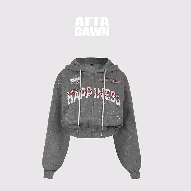 AFTADAWN_Gray_Air_Layer_Printed_Hooded_Zip_Bodycon_Women&
