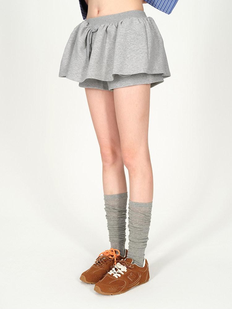 AFTADAWN Gray Air Layer Zip Polo Tulip Skirt Women&