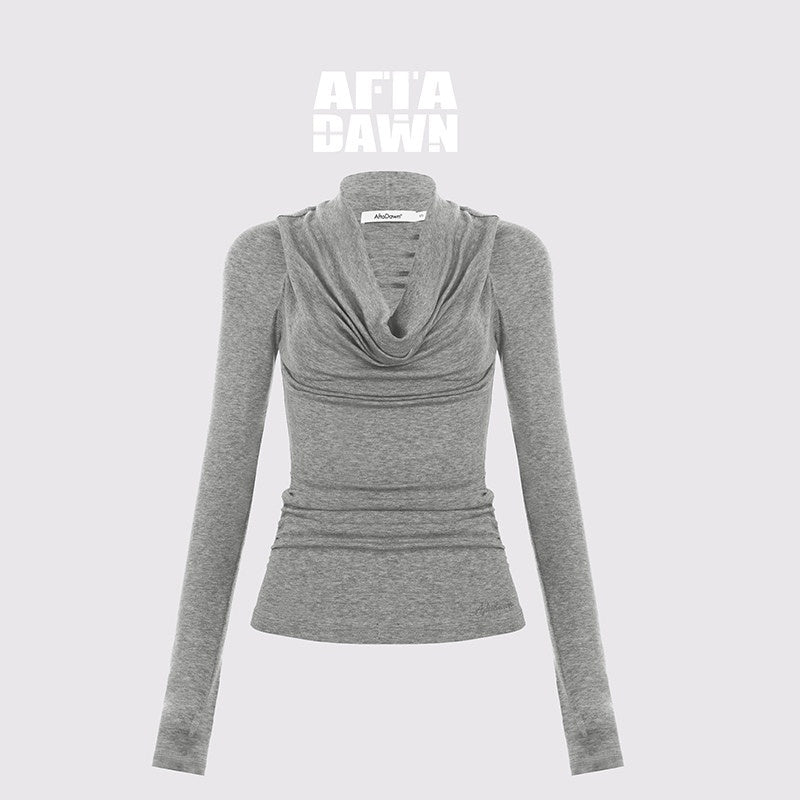 AFTADAWN_Gray_Cutout_Spliced_Boatneck_Slim_Women&