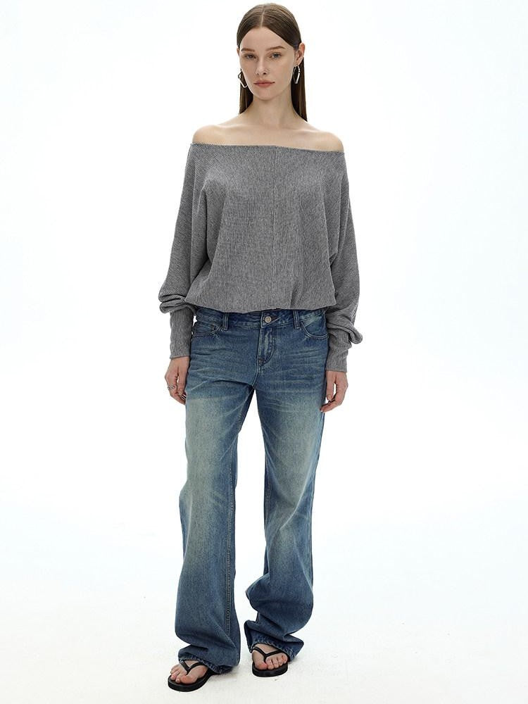 AFTADAWN Gray Embroidered Metallic One Shoulder Women&