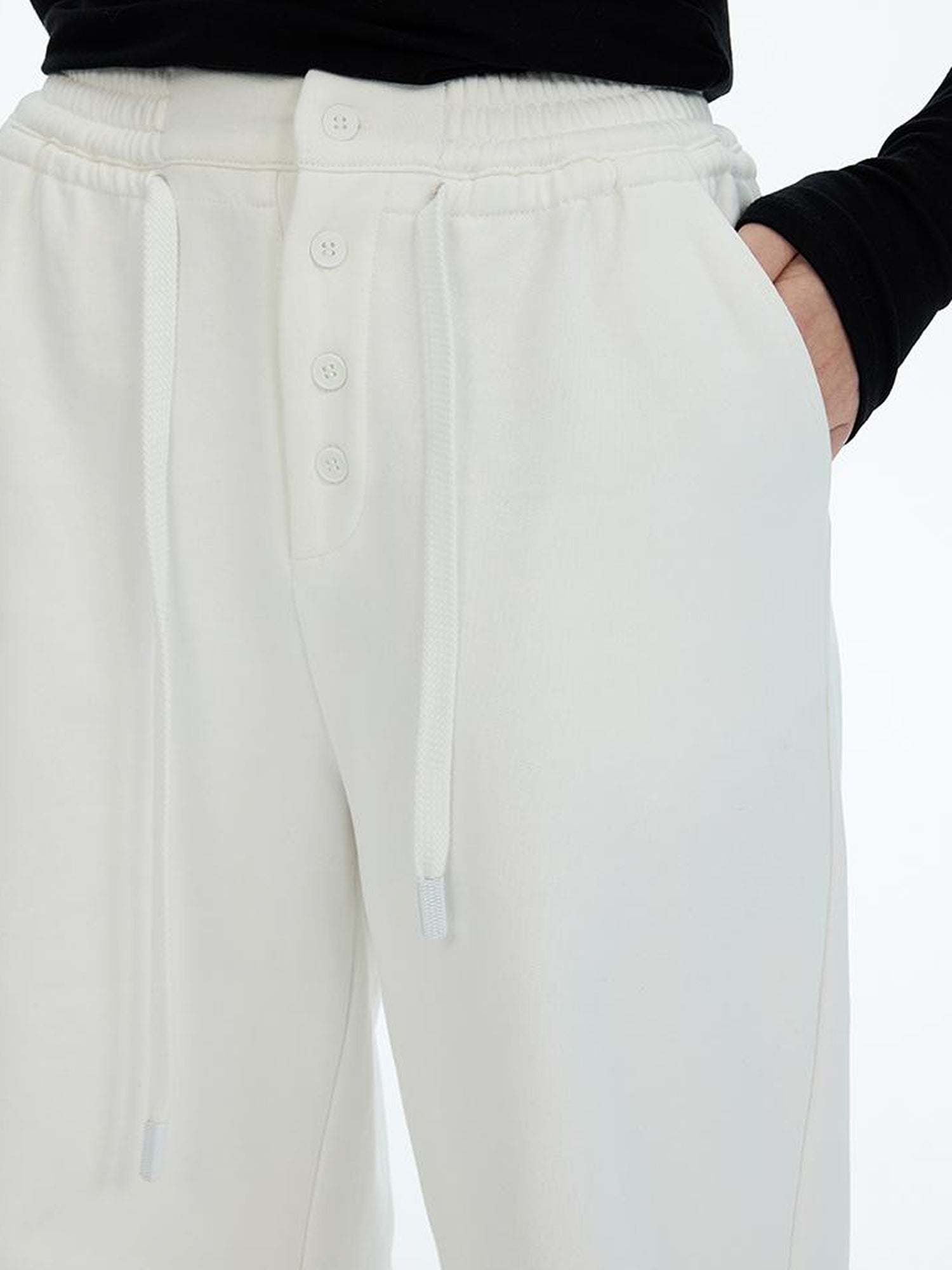 AFTADAWN Heavyweight Cotton Wide Leg Sweatpants Loose Fit Straight Trousers